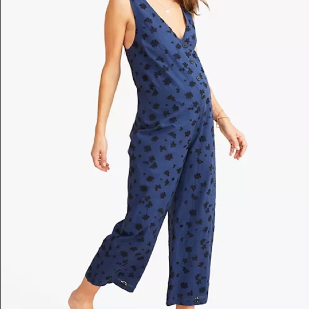 Hatch Collection Cassie Eyelet Jumpsuit